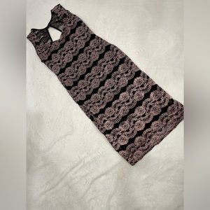 Rose & Black Dress